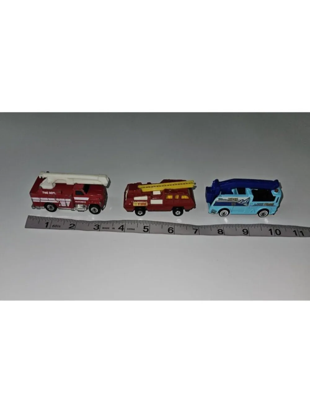 6 Emergency Rescue Vehicle Mixed Lot Fire Truck Police Car Matchbox Blaze Buster